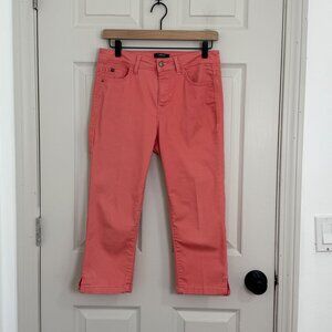 Curve Appeal Capri Jeans Womens 6 Pink Stretch Classic Casual Denim